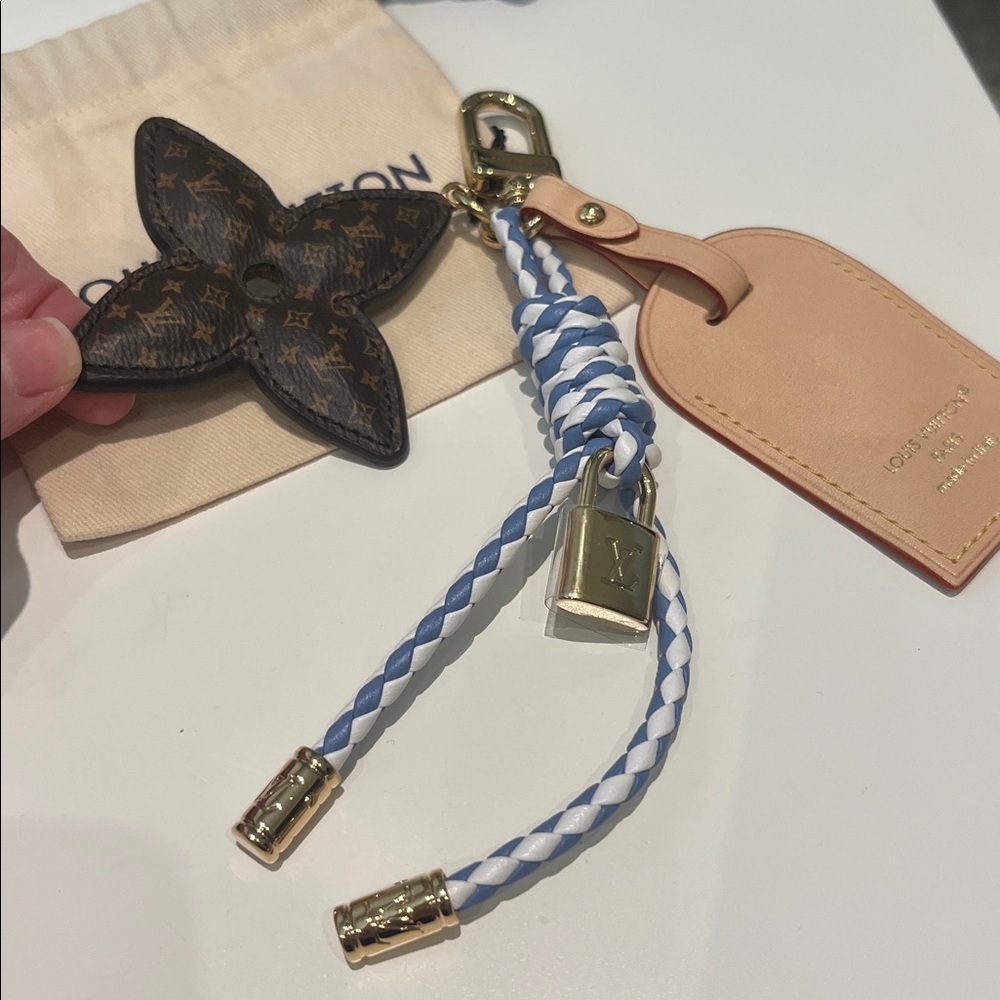 Authentic Louis Vuitton Monogram Lock and Bloom Bag Charm NEW - Picture 6 of 7